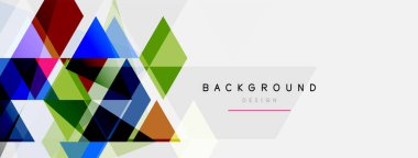 Renkli üçgen bileşimi, geometrik soyut arkaplan. Tekno veya iş konsepti, duvar kağıdı, afiş, arkaplan, iniş sayfası deseni