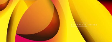 Yaratıcı geometrik duvar kağıdı. Asgari soyut arkaplan. Duvar kağıdı arkaplanı veya iniş sayfası için daire ve dalga kompozisyon vektör çizimi