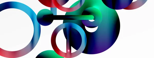 Fond Abstrait Géométrique Minimal Cercle Ligne Formes Rondes Design Modèle — Image vectorielle