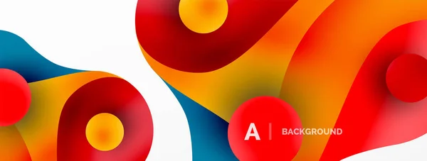幾何学的な丸い形と円の抽象的な背景 Ai技術 ブロックチェーン ビジネスの概念の壁紙 — ストックベクタ