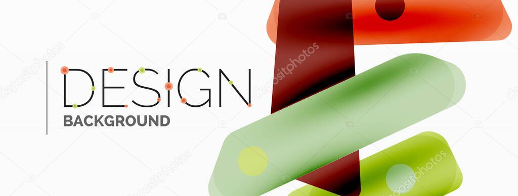 Tech minimal geometric wallpaper. Creative abstract background. Ribbon style stripes vector illustration for wallpaper banner background or landing page