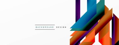 Minimum geometrik soyut arkaplan. Dinamik 3D çizgi kompozisyonu. Duvar kağıdı, afiş, arkaplan veya iniş için moda tekno iş şablonu