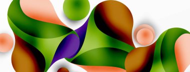 Geometrik yuvarlak şekiller ve soyut çemberler. Yapay zeka teknolojisi, engelleme zinciri, iletişim için duvar kağıdı, 5G, bilim, iş