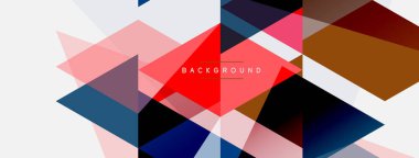 Renkli üçgen bileşimi, geometrik soyut arkaplan. Tekno veya iş konsepti, duvar kağıdı, afiş, arkaplan, iniş sayfası deseni