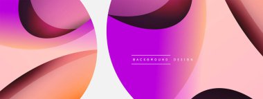 Yaratıcı geometrik duvar kağıdı. Asgari soyut arkaplan. Duvar kağıdı arkaplanı veya iniş sayfası için daire ve dalga kompozisyon vektör çizimi