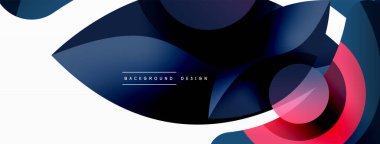 Yaratıcı geometrik duvar kağıdı. Asgari soyut arkaplan. Duvar kağıdı arkaplanı veya iniş sayfası için daire dalga ve yuvarlak şekiller kompozisyon vektör çizimi