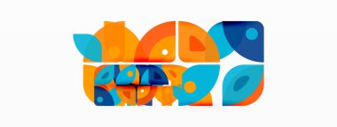 Çizgiler, kareler, daireler ve üçgenler. Duvar kağıdı, pankart, arkaplan, sunum veya iniş sayfası için Geometrik soyut arkaplan