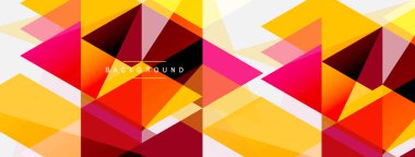 Renkli üçgen bileşimi, geometrik soyut arkaplan. Tekno veya iş konsepti, duvar kağıdı, afiş, arkaplan, iniş sayfası deseni