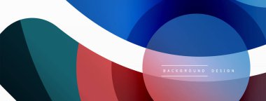 Yaratıcı geometrik duvar kağıdı. Asgari soyut arkaplan. Duvar kağıdı arkaplanı veya iniş sayfası için daire dalga ve yuvarlak şekiller kompozisyon vektör çizimi