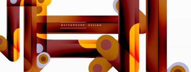 Renkli dinamik kompozisyon. Duvar kağıdı, afiş veya iniş için geometrik yaratıcı arkaplan