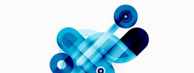 Yaratıcı geometrik duvar kağıdı. Yuvarlak şekilli asgari geometrik arka plan. Duvar kağıdı, afiş, arkaplan veya iniş için moda tekno iş şablonu