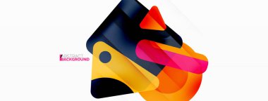 İlkel geometrik şekiller - çizgi, üçgen, kare ve daire bileşimi. Duvar kağıdı, pankart, arkaplan, iniş sayfası için vektör geometrik asgari özet arkaplan