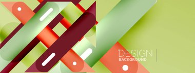 Arka plan dinamik çizgileri geometrik duvar kağıdı. Duvar kağıdı afişi ya da iniş sayfası için çizgili kompozisyon vektör illüstrasyonu