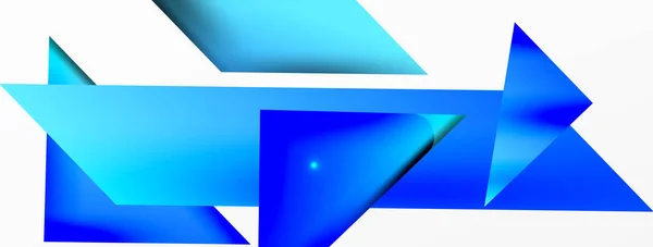 動的3次元幾何学的抽象的背景 三角形や他の単純な形の組成物 ベクトルイラスト壁紙 バナー カード ブックイラスト ランディングページ — ストックベクタ