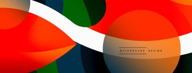 Yaratıcı geometrik duvar kağıdı. Asgari soyut arkaplan. Duvar kağıdı arkaplanı veya iniş sayfası için daire dalga ve yuvarlak şekiller kompozisyon vektör çizimi