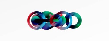 Minimum geometrik soyut arkaplan. Parlak ve parlak daire, çizgi ve yuvarlak şekiller tasarım. Duvar kağıdı, afiş, arkaplan veya iniş için moda tekno iş şablonu