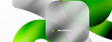 Metalik parlak geometrik yüzeyler, yuvarlak şekiller ve daireler. Duvar kağıdı, afiş, arkaplan, kart, kitap illüstrasyonu, iniş sayfası için dijital ağ geleceksel şablonu