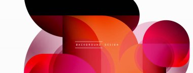 Yuvarlak üçgen çizgileri ve daireleri şekillendirir. Duvar kağıdı afişi arkaplanı veya iniş sayfası için Geometrik vektör çizimi