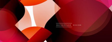 Yuvarlak üçgen çizgileri ve daireleri şekillendirir. Duvar kağıdı afişi arkaplanı veya iniş sayfası için Geometrik vektör çizimi