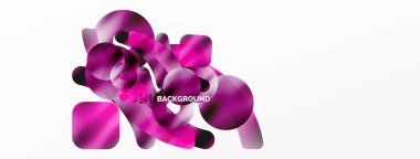 Metalik parlak geometrik yüzeyler, yuvarlak şekiller ve daireler. Duvar kağıdı, afiş, arkaplan, kart, kitap illüstrasyonu, iniş sayfası için dijital ağ geleceksel şablonu