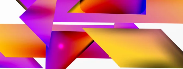Abstracte Achtergrond Eenvoudige Kleur Geometrische Vormen Compositie Met Effect Lichten — Stockvector