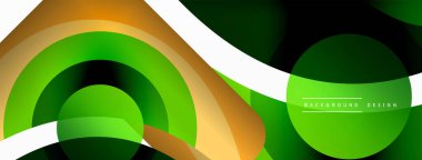 Yaratıcı geometrik duvar kağıdı. Asgari soyut arkaplan. Duvar kağıdı arkaplanı veya iniş sayfası için daire dalga ve yuvarlak şekiller kompozisyon vektör çizimi