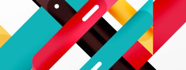 Arka plan dinamik çizgileri geometrik duvar kağıdı. Duvar kağıdı afişi ya da iniş sayfası için çizgili kompozisyon vektör illüstrasyonu