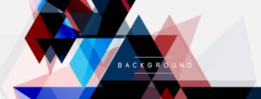 Mozaik üçgenler geometrik arkaplan. Tekno veya iş konsepti, duvar kağıdı, afiş, arkaplan, iniş sayfası deseni