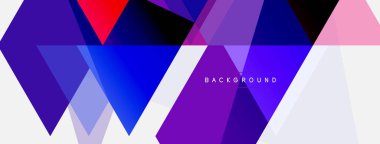 Mozaik üçgenler geometrik arkaplan. Tekno veya iş konsepti, duvar kağıdı, afiş, arkaplan, iniş sayfası deseni