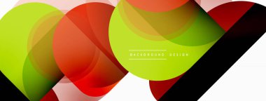 Yuvarlak üçgen çizgileri ve daireleri şekillendirir. Duvar kağıdı afişi arkaplanı veya iniş sayfası için Geometrik vektör çizimi