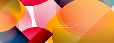 Yuvarlak üçgen çizgileri ve daireleri şekillendirir. Duvar kağıdı afişi arkaplanı veya iniş sayfası için Geometrik vektör çizimi