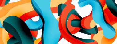 Yaratıcı geometrik duvar kağıdı. Sıçrama şekilleri kompozisyon arkaplanı. Duvar kağıdı, afiş, arkaplan veya iniş için tekno iş şablonu