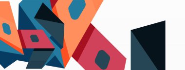 Soyut çizgi ve üçgen arkaplan. Yaratıcı geometrik soyut arkaplan. Duvar kağıdı, afiş, arkaplan veya iniş için iş şablonu