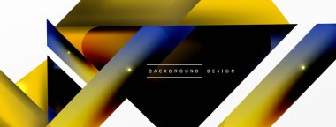 Dinamik 3d geometrik soyut arkaplan. Üçgenler ve diğer basit formlar. Duvar Kağıdı, Sancak, Arkaplan, Kart, Kitap İllüstrasyonu, İniş Sayfası