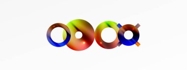 Minimum geometrik soyut arkaplan. Parlak ve parlak daire, çizgi ve yuvarlak şekiller tasarım. Duvar kağıdı, afiş, arkaplan veya iniş için moda tekno iş şablonu