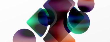 Saydam efektler geometrik soyut arkaplan. Minimalist duvar kağıdı, afiş, arkaplan veya iniş