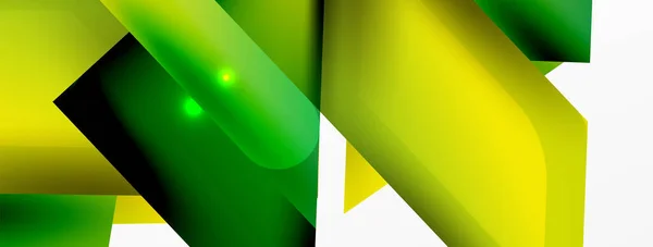 Abstrakter Hintergrund Einfache Farbe Geometrischen Formen Komposition Mit Effekt Licht — Stockvektor