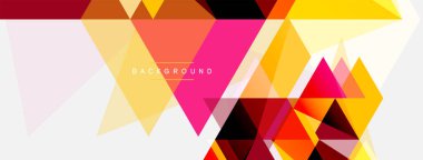 Mozaik üçgenler geometrik arkaplan. Tekno veya iş konsepti, duvar kağıdı, afiş, arkaplan, iniş sayfası deseni