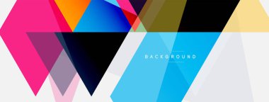 Mozaik üçgenler geometrik arkaplan. Tekno veya iş konsepti, duvar kağıdı, afiş, arkaplan, iniş sayfası deseni