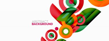 Duvar kağıdı, afiş, arkaplan için halkalar ve daireler geometrik soyut arkaplan