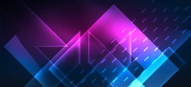 Arka plan duvar kağıtları, parlak çizgiler ve geometrik şekiller. Yapay Zeka teknolojisi, engelleme zinciri, iletişim, 5G, bilim, iş ve teknoloji konsepti için koyu duvar kağıdı