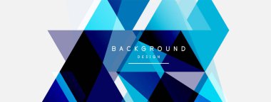 Mozaik üçgenler geometrik arkaplan. Tekno veya iş konsepti, duvar kağıdı, afiş, arkaplan, iniş sayfası deseni