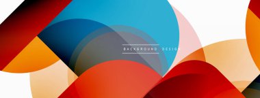 Yuvarlak üçgen çizgileri ve daireleri şekillendirir. Duvar kağıdı afişi arkaplanı veya iniş sayfası için Geometrik vektör çizimi