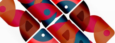 Çizgiler, kareler, daireler ve üçgenler. Duvar kağıdı, pankart, arkaplan, sunum veya iniş sayfası için Geometrik soyut arkaplan