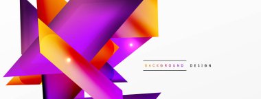 Dinamik 3d geometrik soyut arkaplan. Üçgenler ve diğer basit formlar. Duvar Kağıdı, Sancak, Arkaplan, Kart, Kitap İllüstrasyonu, İniş Sayfası