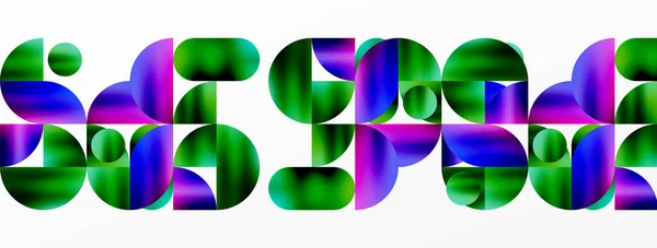 Cercle Fond Géométrique Couleur Métallique Cercles Brillants Des Formes Rondes — Image vectorielle