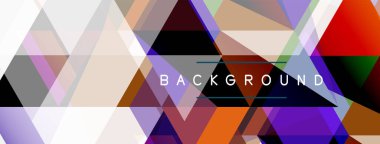 Mozaik üçgenler geometrik arkaplan. Tekno veya iş konsepti, duvar kağıdı, afiş, arkaplan, iniş sayfası deseni