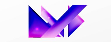 Dinamik 3d geometrik soyut arkaplan. Üçgenler ve diğer basit formlar. Duvar Kağıdı, Sancak, Arkaplan, Kart, Kitap İllüstrasyonu, İniş Sayfası