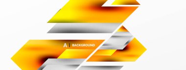 Modern trend minimalist soyut arka plan. Geometrik desen tasarımı, 3 boyutlu ve gölge efektleri. Vektör İllüstrasyonu