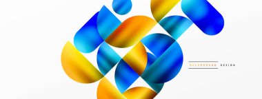 Geometrik arkaplanı çember yapın. Metalik renkli, parlak daireler ve yuvarlak şekiller. Duvar Kağıdı, Sancak, Arkaplan, Kart, Kitap İllüstrasyonu, İniş Sayfası